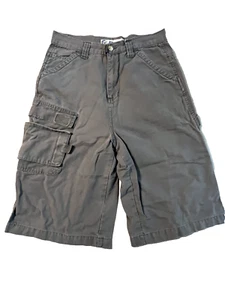 Vintage Cargo Shorts Youth Size 16 By Utility Boys Gray Multiple cargo Pockets - Picture 1 of 10