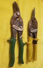 Craftsman Vintage 42713 42711 Shears Right Angle Straight 2pc lot tin Snips 