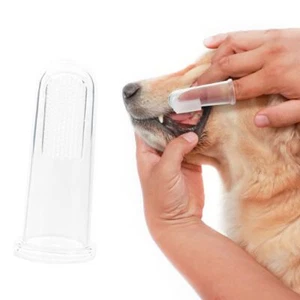 Dog Toothbrush Pet Finger Toothbrush Pet Mouth Cleaning Tartar Teeth Care - Picture 1 of 12