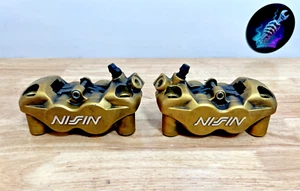 2006-2008 Triumph Daytona 675 OEM Front Brake Calipers Left Right NISIN Gold - Picture 1 of 15