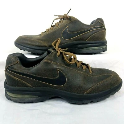 Nike 312396 sport performance men's Brown golf shoes sz 9 Soft twist on spikes  - Image 1 of 4