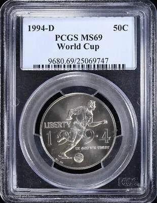 1994-D World Cup Commemorative Half Dollar 50c PCGS MS 69 - Image 1 of 4