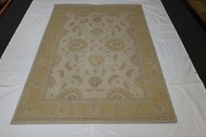 8 x 11 Indo Hand Knotted Vegetable Dye Oriental Wool Contemporary Area Rug - Picture 1 of 9