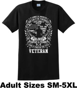 Camiseta Blood Sweat and Tears, Veterans Day Soldier USA Support - Imagen 1 de 15