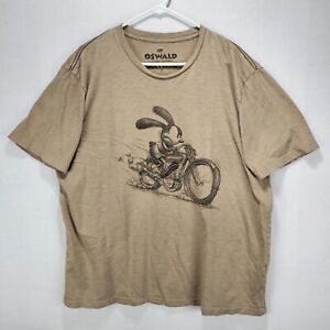 Lucky Brand Lucky Rabbit Disney OSWALD Shirt Mens Crew SS XL Biker Graphic