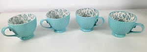 NIB - SET OF 4 - Pfaltzgraff VENICE Starfish Shellfish Turquoise Cups Mugs 13.25 - Picture 1 of 9