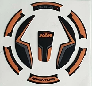 KTM 250 390 890 790 Adventure R 790 Fuel Tank Cap Decal Cover Orange & Black - Picture 1 of 2