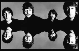 BEATLES • 12x18" FRAMED Wide Reflection Banner RARE Replica Poster Avedon 1967 - Bild 1 von 7
