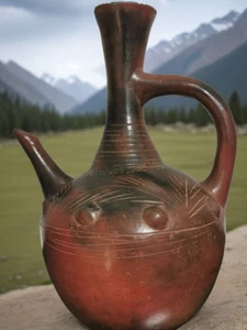 Antique African Ethiopian Terracotta Jebena Ethiopia - Picture 1 of 11