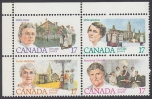 Canada - #882a - Canadian Feminists Block of Four With 879i Variety - MNH - Picture 1 of 2