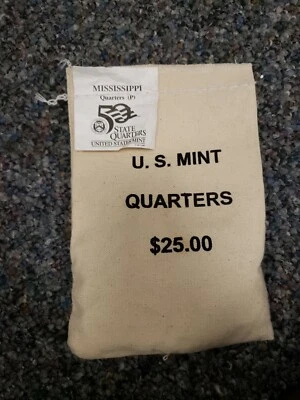 2002-P Mississippi $25 Sealed Mint Bag of U.S. State Quarters - P Mint - UNC - Image 1 of 2