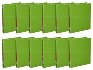 BAZIC Binder 1 Inch 3-Ring View w/2-Pockets, Multi Colors (Case of 12 Binders)