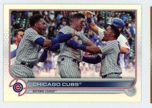 2022 Topps Series 2 #585 CHICAGO CUBS TEAM CARD RARE RAINBOW FOIL PARALLEL