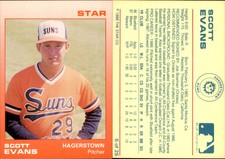 Scott Evans 1988 Star Hagerstown Suns #5 Card *AutographDen*