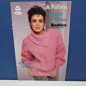 PATONS POINTS OF VIEW Womens Sweaters Cardigans Knitting Patterns Beehive #610 - Picture 1 of 5