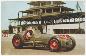 Indianapolis Speedway 1953 carreras automáticas - postal vintage de Indiana - Imagen 1 de 2