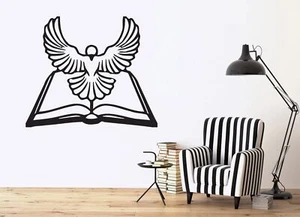 Wandaufkleber Hauptbuch Bibel weiße Taube Heiliger Geist Vinyl Aufkleber (n392) - Bild 1 von 5