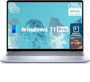 Dell Inspiron 16"FHD Laptop Computer Win11Pro AMD R7-8840U 32GB RAM 1TB Backlit - Afbeelding 1 van 7