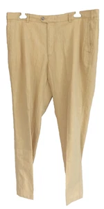 BROOK TAVERNER Trousers W40" Sand/Mustard Miami Chino Stretch Cotton Blend - Picture 1 of 10