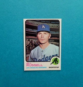 1973 Topps #108 Bill Russell Los Angeles Dodgers Baseballkarte fast neuwertig - Bild 1 von 2