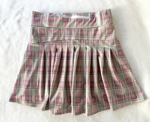 Werena Women’s Large Pleated Plaid Tennis Golf Pickleball Skirt Skort Pink Gray - Picture 1 of 6