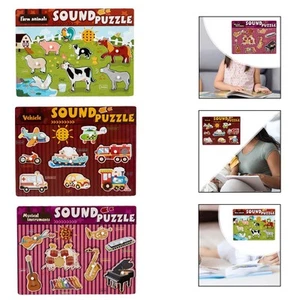 Sound Teaching Children Puzzle Wooden Toy - Picture 1 of 15