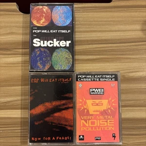 PWEI Pop Will Eat Itself - Cassette Bundle - Singles - Picture 1 of 4