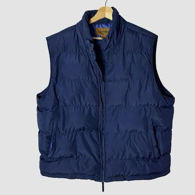 Saddlebred Puffer Vest XL Navy Zip Front Lightweight Quilted Outdoor - Image 1 of 4