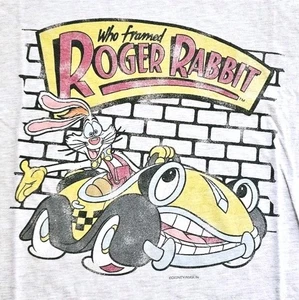 Vintage Official Disney Who Framed Roger Rabbit Movie Promo T-Shirt XL - Picture 1 of 6
