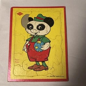Warren Vintage Built-rite STA-N-PLACE Inlaid Puzzle- Percy Panda - Picture 1 of 6