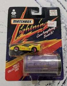 Vintage NIP 1991 Matchbox Lightning Nissan Ferrari F40 Display Tube New - Picture 1 of 5