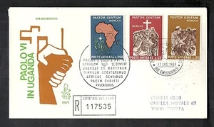 1969 VATICANO FDC VENETIA 105 PAOLO VI IN UGANDA - TIMBRO ARRIVO - Picture 1 of 1