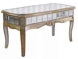 Mirrored Table Coffee Table Glass Table Living Room Table Side Table - Picture 1 of 4
