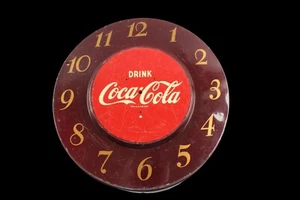 Reloj Letrero Publicitario Metal Coca Cola Bebida Redondo Vintage - Imagen 1 de 6