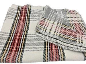 Pottery Barn KIDS BABY Heritage Toddler Crib plaid blanket throw - Picture 1 of 10