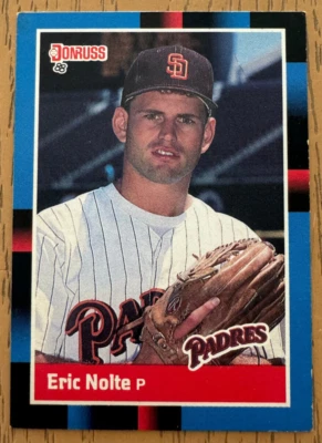 Eric Nolte Donruss Baseball Card #534 1988 San Diego Padres MLB Trading Vtg - Image 1 of 4