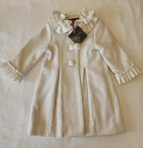 Abrigo de niña Cynthia Rowley talla 12M blanco - Imagen 1 de 10