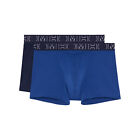 Hom 2Er Pack Herren Boxer Pant Trunk Boxerline 2 Größe M Bis Xl Navy Bright Blue