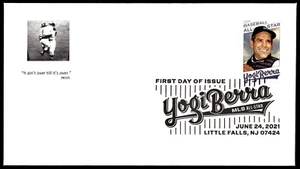2021 Yogi Berra Forever Stamp FDC "It Ain't Over till it's Over" Small Cachet - Picture 1 of 2