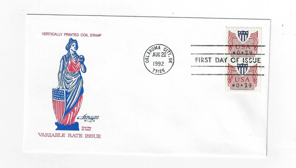 USA #CVP31 U/A ARTMASTER FDC Combo2 29c. Shield Coil (Type I) - Image 1 of 1