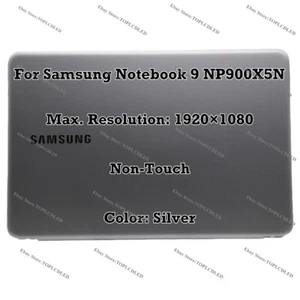 15" FHD LCD Display Complete Non-Touch Silver For Samsung Notebook 9 NP900X5N - Foto 1 di 8