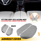 Car Center Lid Console Armrest Cover Trim Leather Gray For 2007-2013 Acura MDX