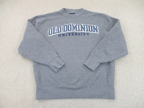 Old Dominion Monarchs Sweater Adult Medium Gray Blue Football Sweatshirt Mens Cover