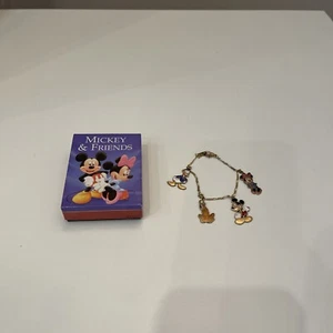 Esmalte cloisonné PISCADO de colección raro y 22ct G/PLT. Pulsera MICKEY & FRIENDS Charm - Imagen 1 de 7