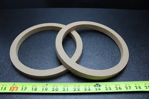 2 MDF SPEAKER RING SPACER 8 INCH WOOD 3/4 THICK FIBERGLASS BOX ENCLOSE RING-8R - Picture 1 of 4