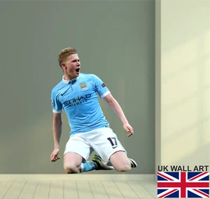 Kevin De Bruyne Wall Art Stickers in Full Colour, Decal, Mural - in 3 x sizes - Picture 1 of 1