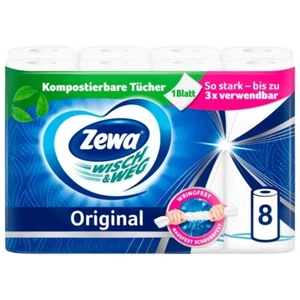 Zewa Wisch&Weg Küchenrollen, 2-lagig - Weiß, 8 Rollen - Bild 1 von 3