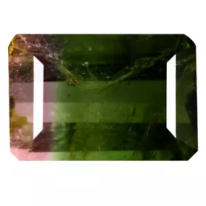 5.16 ct Octagon Cut (12 x 8 mm) Unheated / Untreated Watermelon Tourmaline - Picture 1 of 2