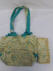 Donna Sharp Quilted Handbag and Wallet, Paisley Print