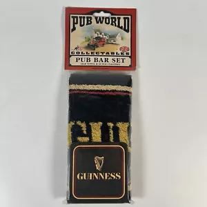 NEU Guinness Bier Pub Bar Set Handtuch und zehn Untersetzer Made in England Pub World - Bild 1 von 7